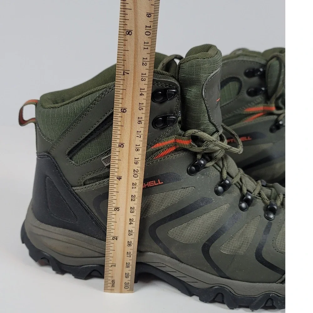 Nortiv8 Mens Armadillo Softshell Waterproof Hiking Boots Olive Green Size 10